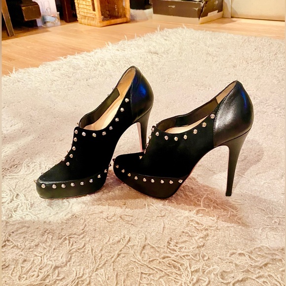 Christian Louboutin Leather Boots / Booties with Studs - Picture 2 of 9